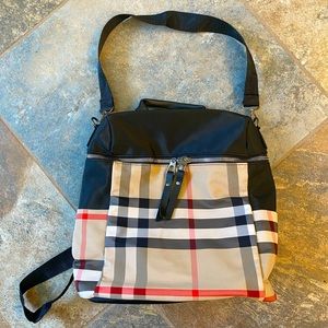 Plaid Striped Backpack Purse
